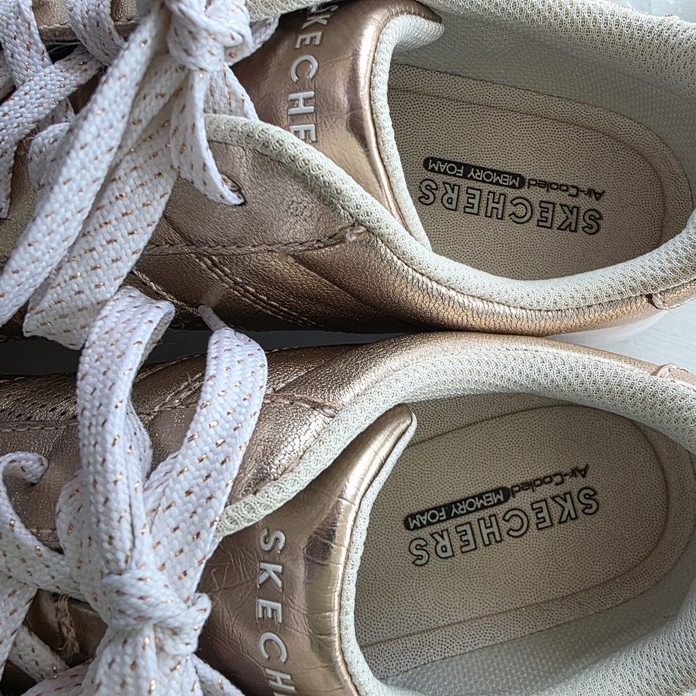 Skechers Gold Lace-Up Sneakers - Picture 6 of 9